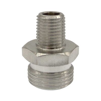 1/4" MPT X 5/8" BSP Male Thread (Standard Beer Nut/Coupler Thread) / 1/4"MPT to 5/8" BSP Male Adapter