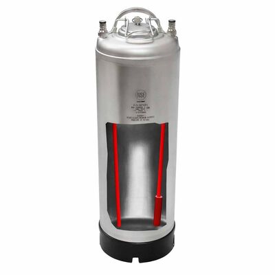 Carbonation Keg with Diffusion Stone - Single Handle - 5G / 5 Gallon Carbonation Keg with Diffusion Stone