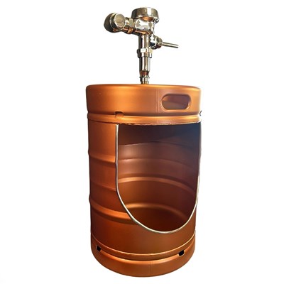 Custom Color Keg Urinal w/ Flusher & Drain - 1/2 bbl Keg (Alternate View 5)