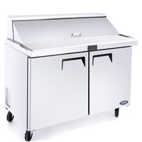 Atosa 48-in Refrigerated Mega Top Sandwich Prep Table w/ 18 Stainless Steel Pans (Alternate View 3)