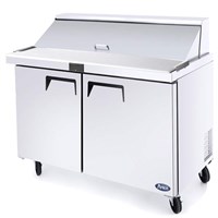 Atosa 48-in Refrigerated Mega Top Sandwich Prep Table w/ 18 Stainless Steel Pans (Alternate View 4)
