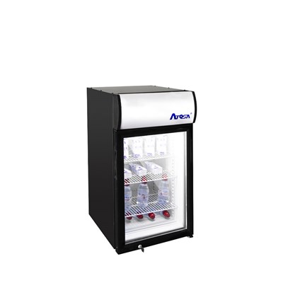 Compact Refrigerated Countertop Merchandiser w/ Display Panel (3 Cu Ft) (Alternate View 2)