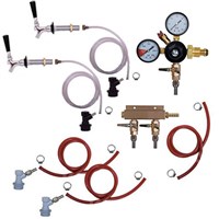 Cold Brew Coffee 2 Tap Fridge Kit - Flat Coffee Faucets / 