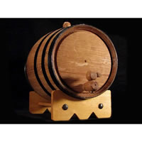 2 Liter Mini Oak Barrel (Black Bands)