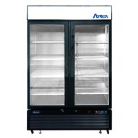 Atosa Upright Freezer/Merchandiser / Two Door, Black Cabinet (28.5cuft) - Bottom Mount (Alternate View 1)