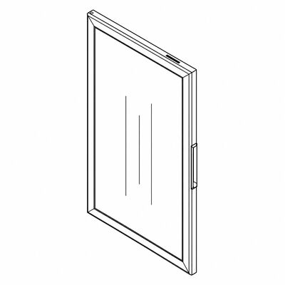 Atosa Glass Door for MCF8707ES(GR)/MCF8723GR/MCF8724GR (Left) - W0412815 (Alternate View 1)