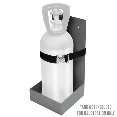 Gas Cylinder Wall Mount Bracket/Holder With Base (Alternate View 2)