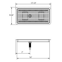 16” x 7" Flush Mount Drip Tray with Drain (Alternate View 2)
